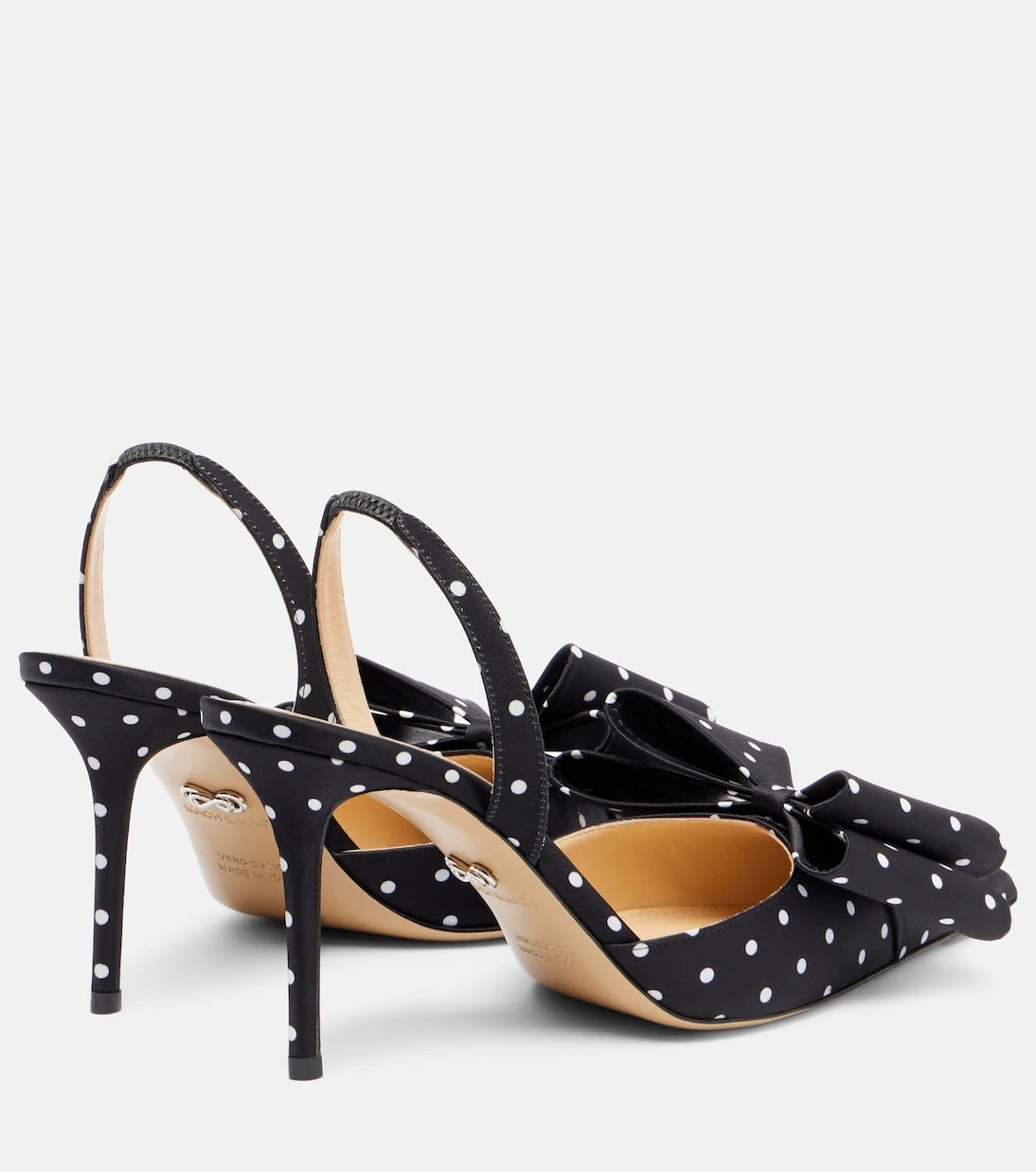 Mach & Mach - Le Cadeau 85 polka-dot satin pumps
