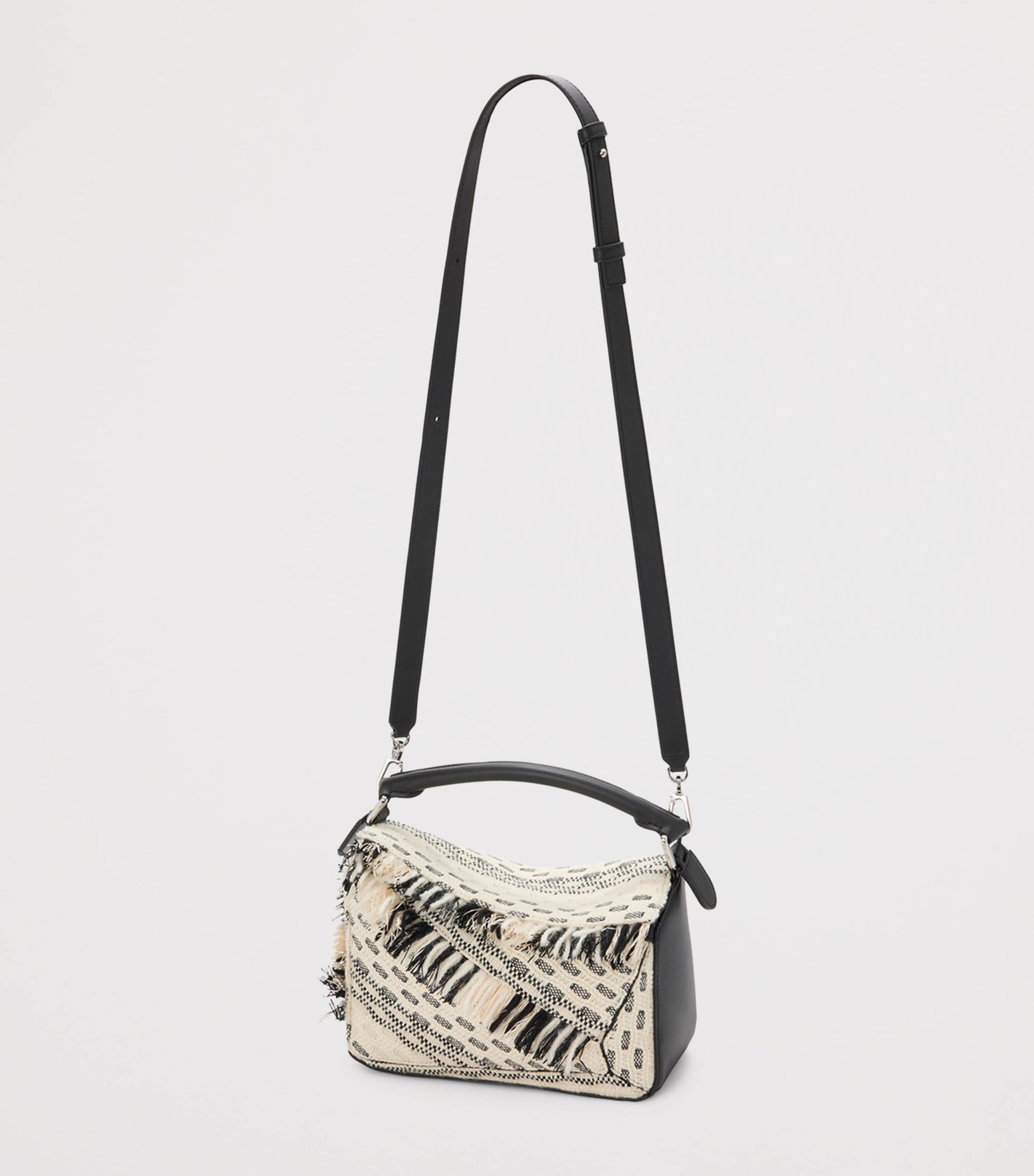 LOEWE Black x Albers Puzzle Top-Handle Bag