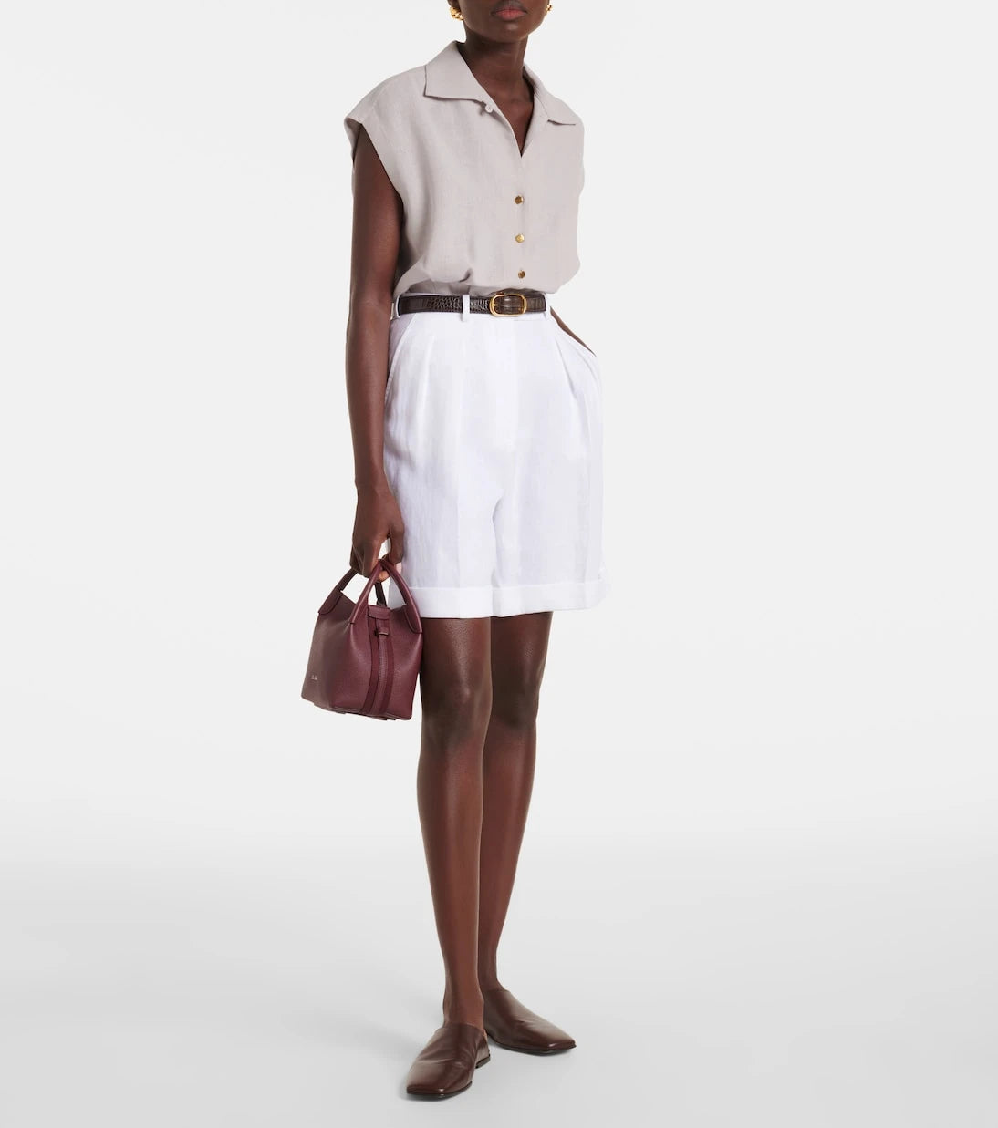 Loro Piana - George linen Bermuda shorts