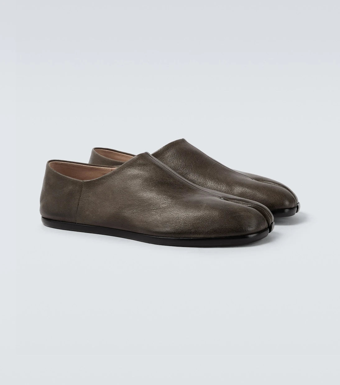 Maison Margiela - Tabi leather slip-on shoes