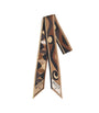 Brown Silk Twill Printed Scarf