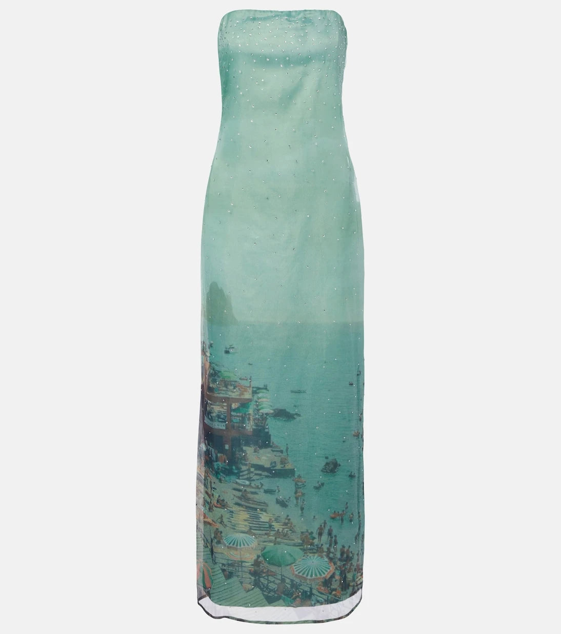 Staud - Amara embellished organza maxi dress