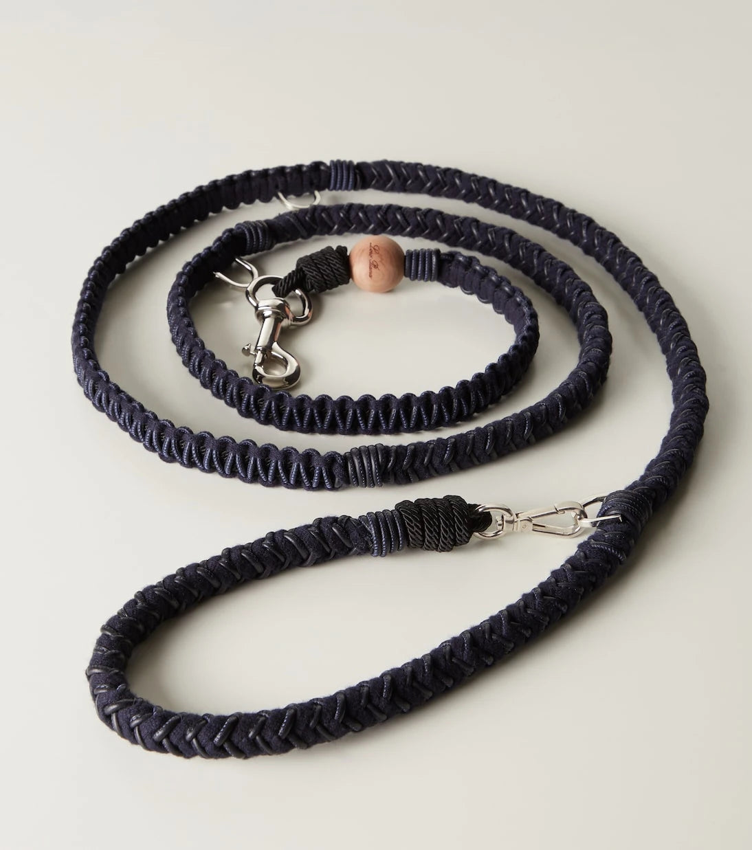 Loro Piana - Leather and cashmere dog leash