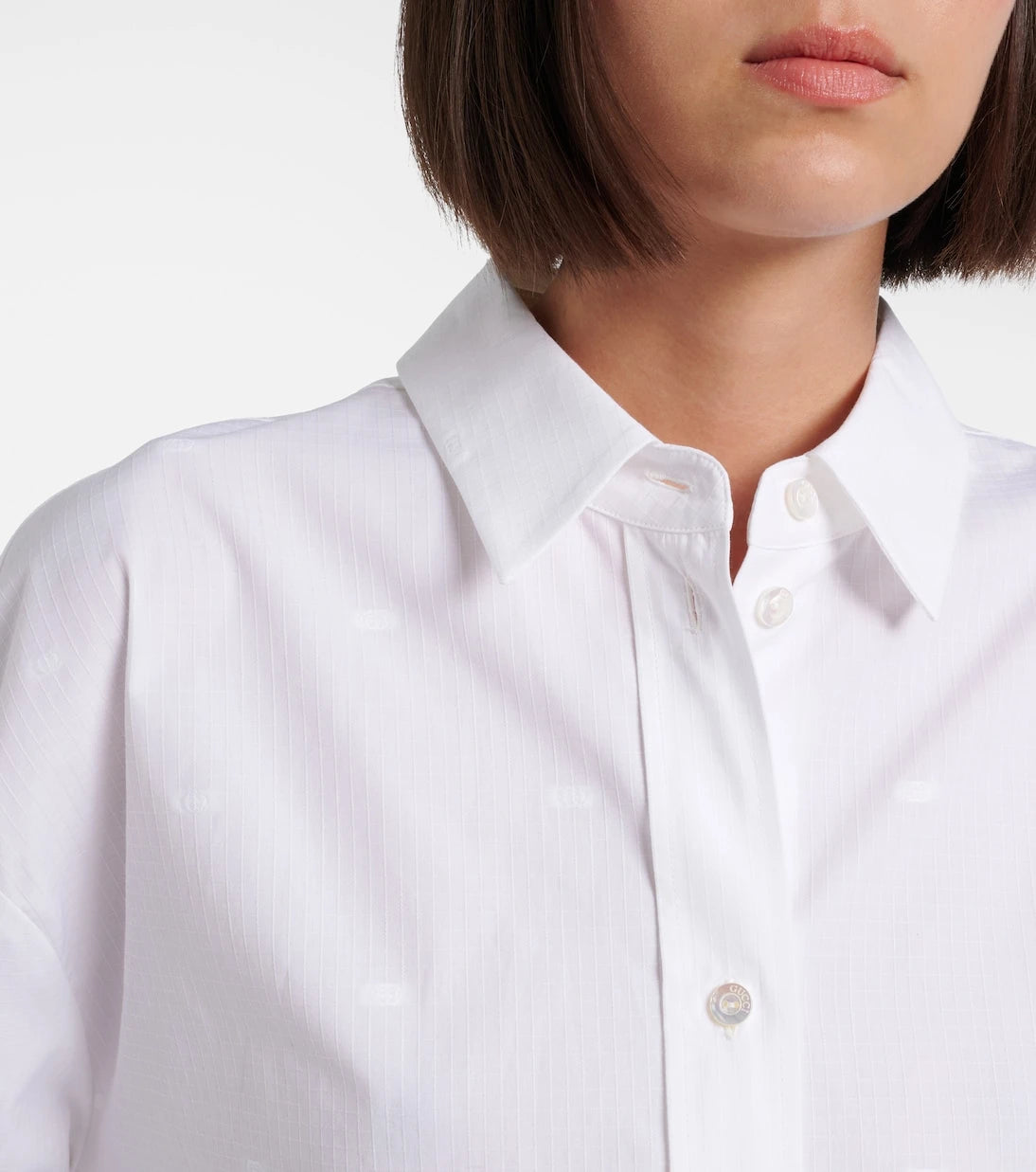 Gucci - GG checked cotton poplin shirt