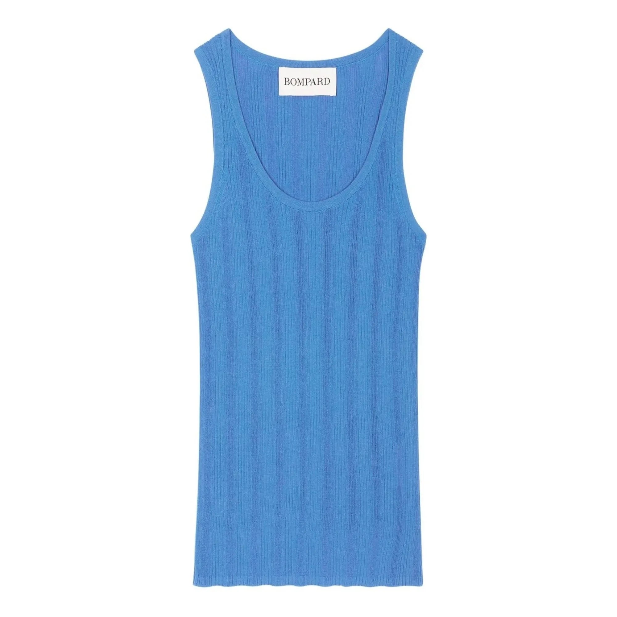 Bompard - Cotton tank top | Azure blue