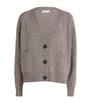 Johnstons Of Elgin Beige Donegal Cashmere Relaxed Cardigan