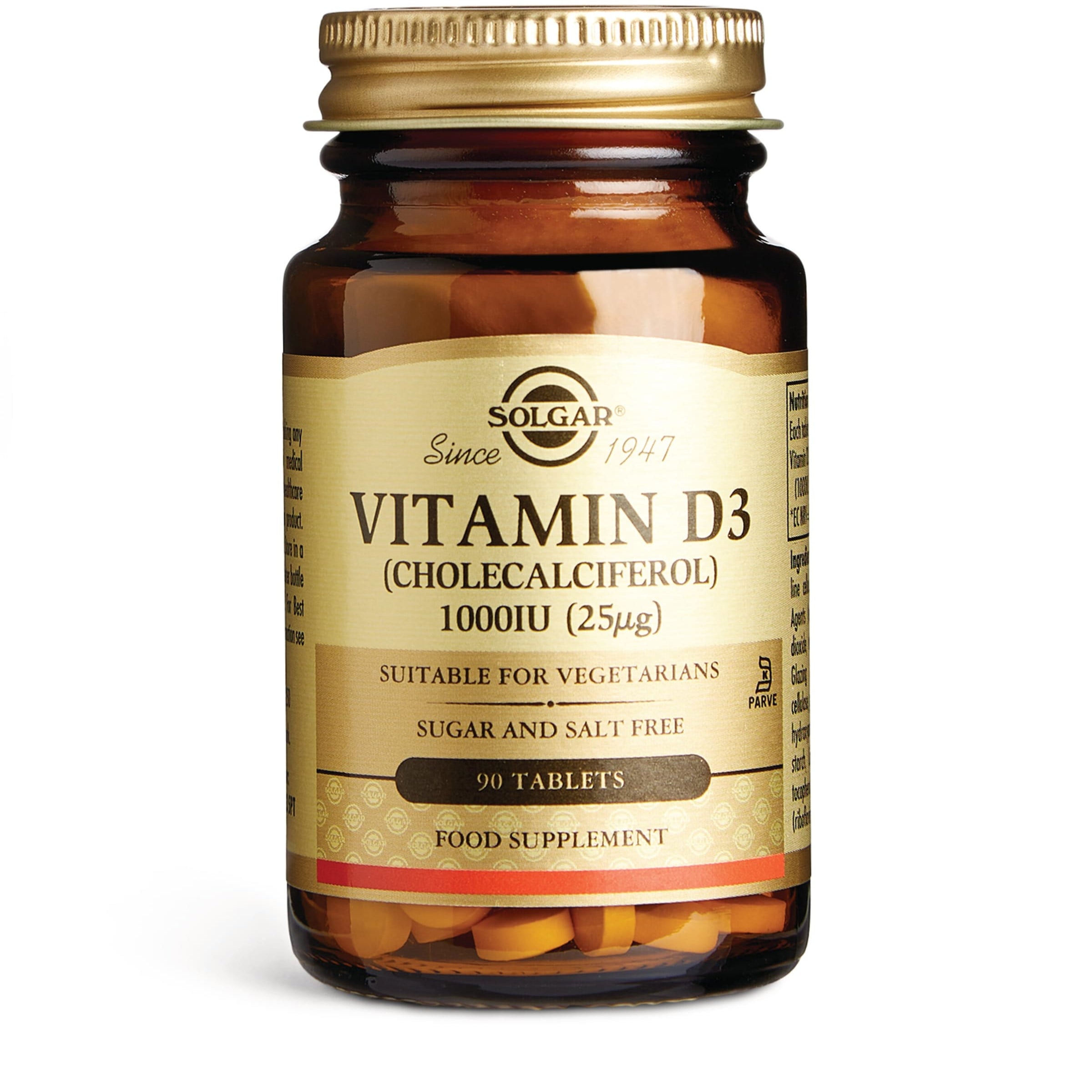 Solgar Vitamin D3 1000 IU (90 Tablets)