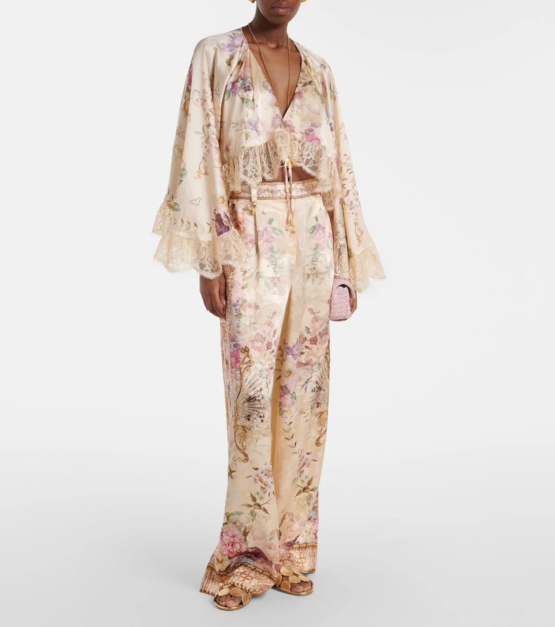 Camilla - Printed wide-leg pants