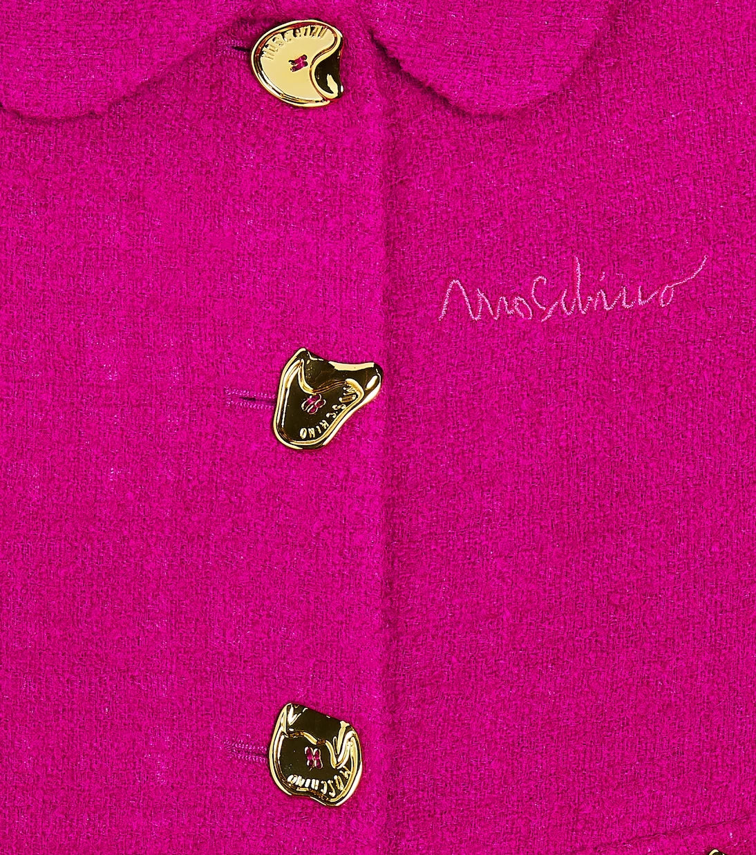 Moschino Kids - جاكيت من نسيج البوكليه المخلوط بالصوف