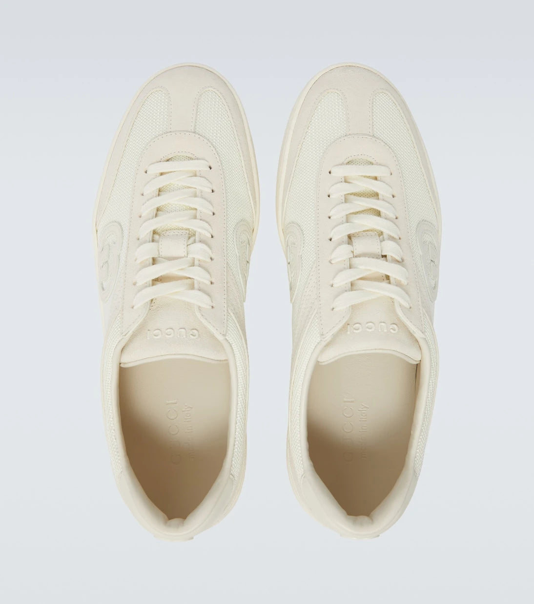 Gucci - G75 suede and canvas sneakers