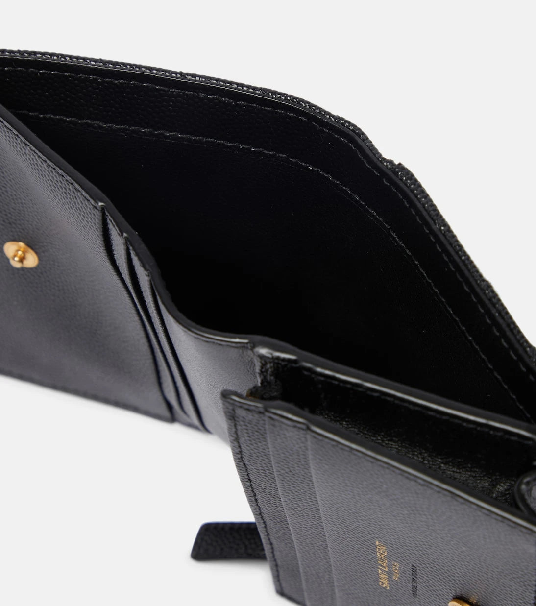 Saint Laurent - Cassandre leather flap card case