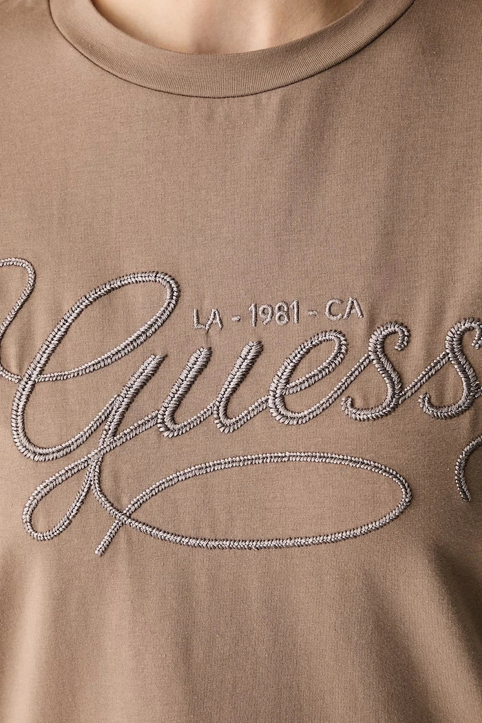 Guess Pamuk Kadın Tişört SYRMA