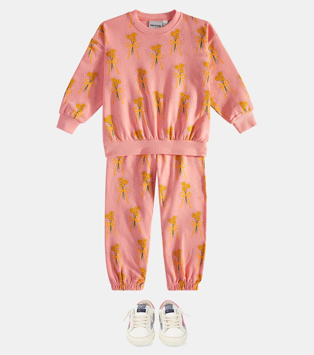 Mini Rodini - Winter Flowers cotton sweatpants