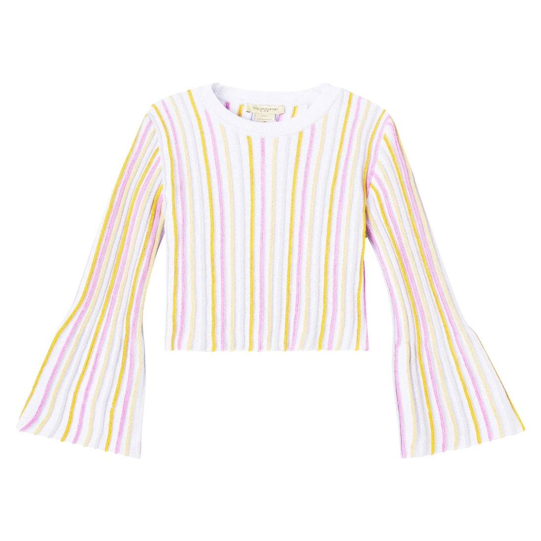 Stella McCartney Kids - Ribbed-knit striped cotton-blend top