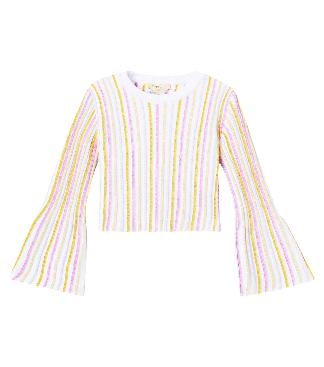 Stella McCartney Kids - Ribbed-knit striped cotton-blend top