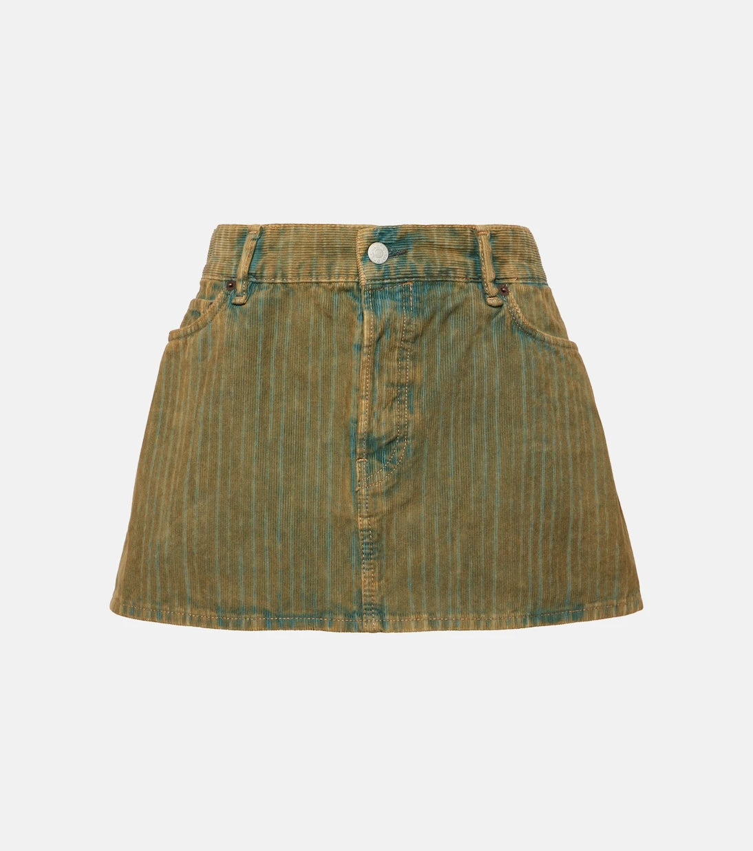 Acne Studios - Faded denim corduroy miniskirt