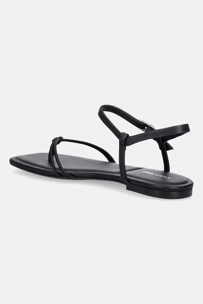 Calvin Klein Kadın Sandalet SQUARE FLAT SANDAL STRAP LTH