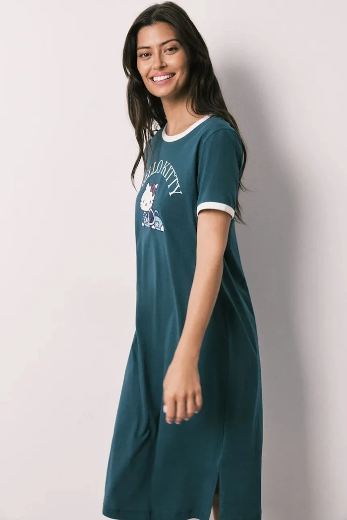women'secret Pamuklu kadın gömlek tipi pijama