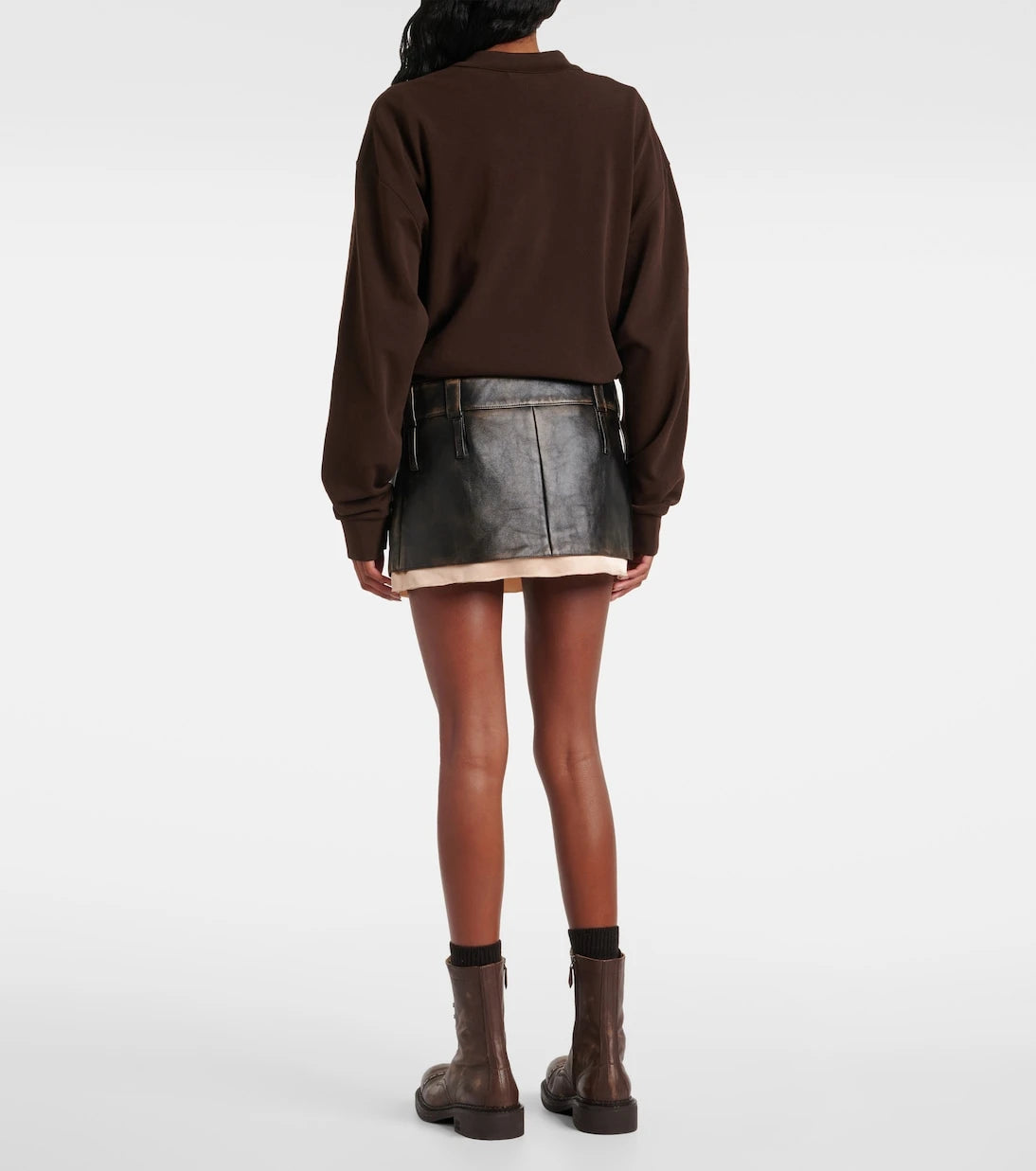 Miu Miu - Leather miniskirt