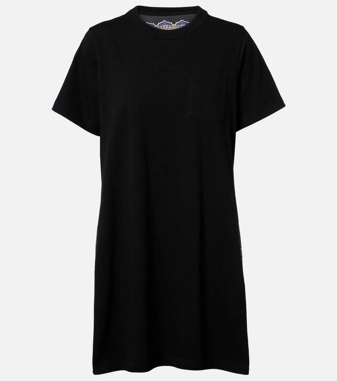 Sacai - فستان قصير بتصميم بيزلي مع ألواح
