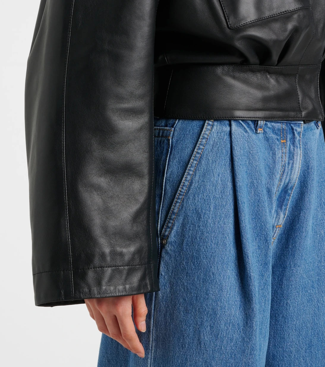 Givenchy - Cropped leather jacket