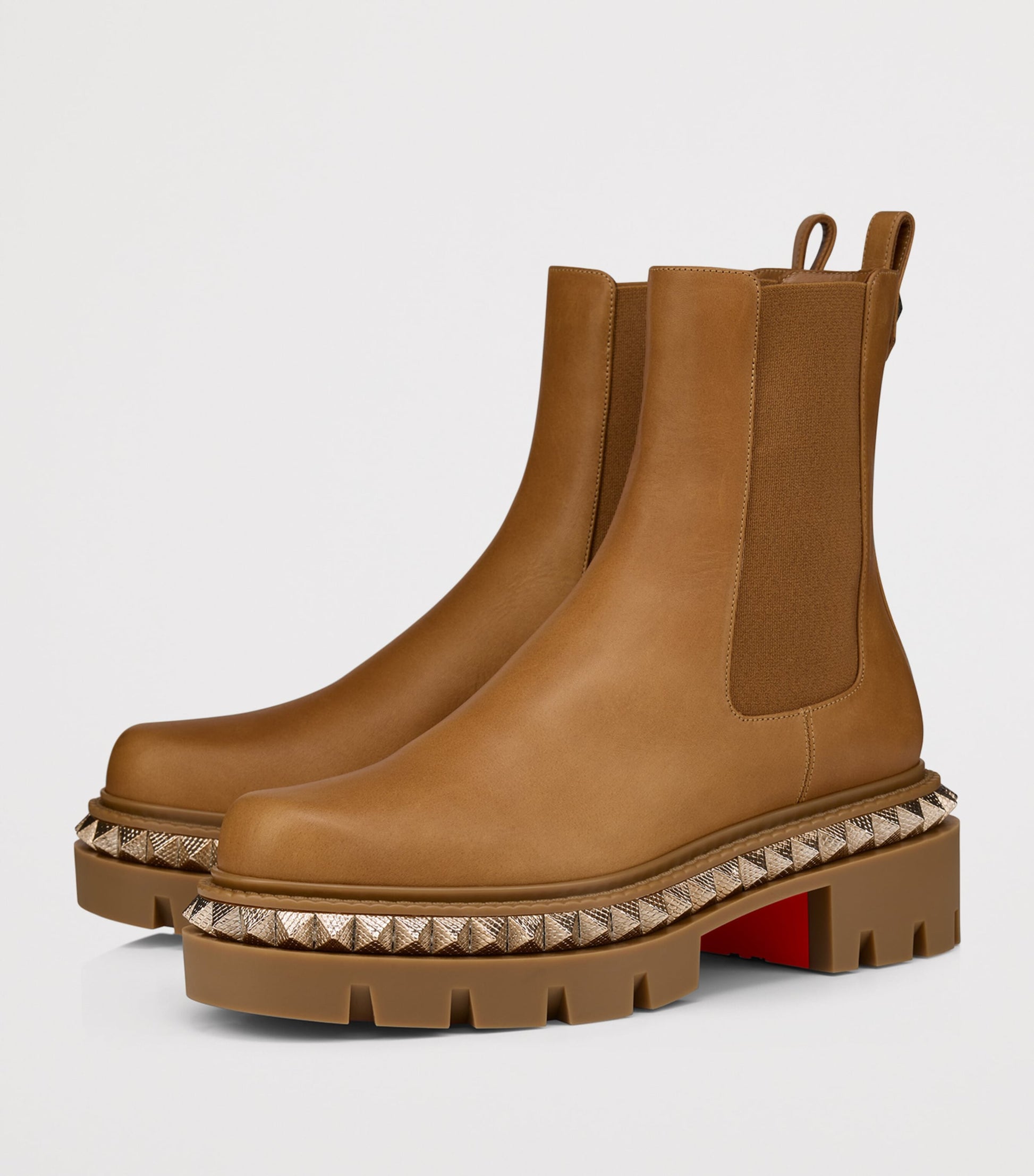 Christian Louboutin Brown St Emilia Pyraclou Leather Chelsea Boots