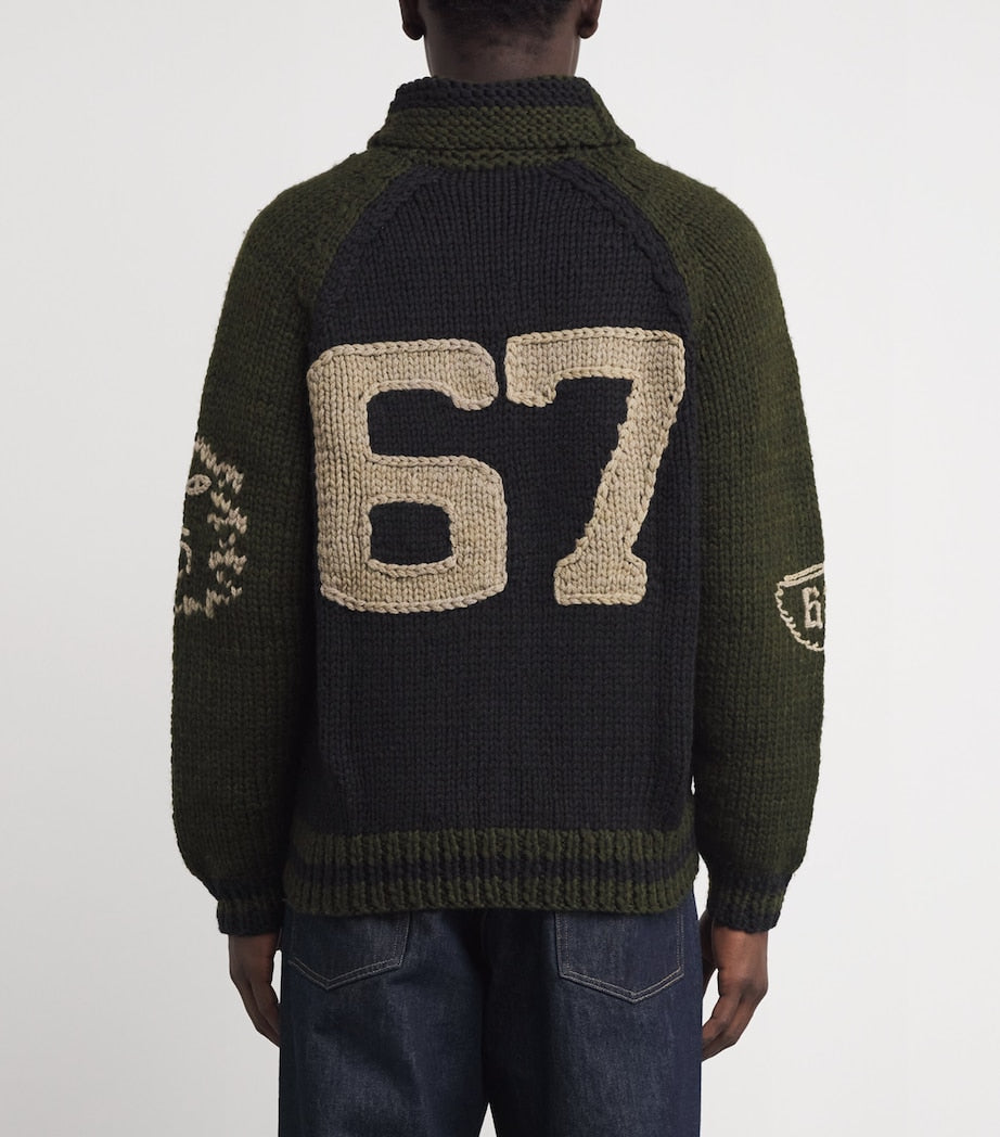 Wool Varsity Cardigan MULTI