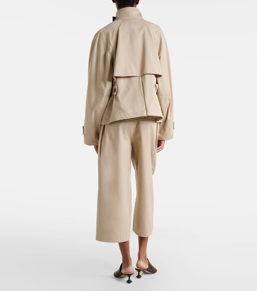 Loewe - Cotton and silk cropped pants