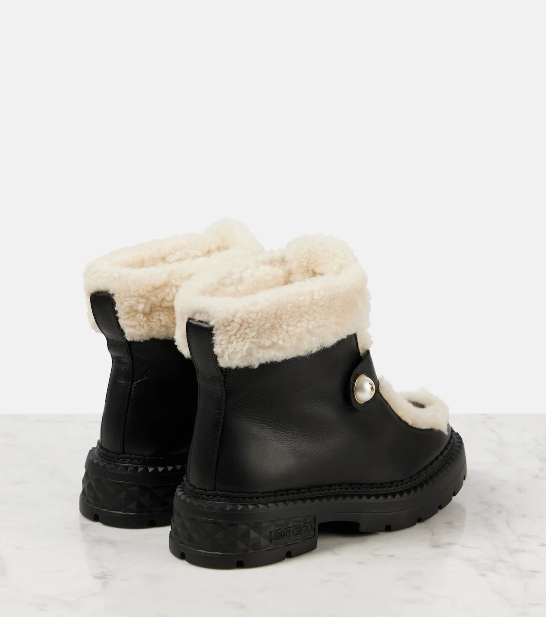 Jimmy Choo - Shea shearling-lined leather ankle boots