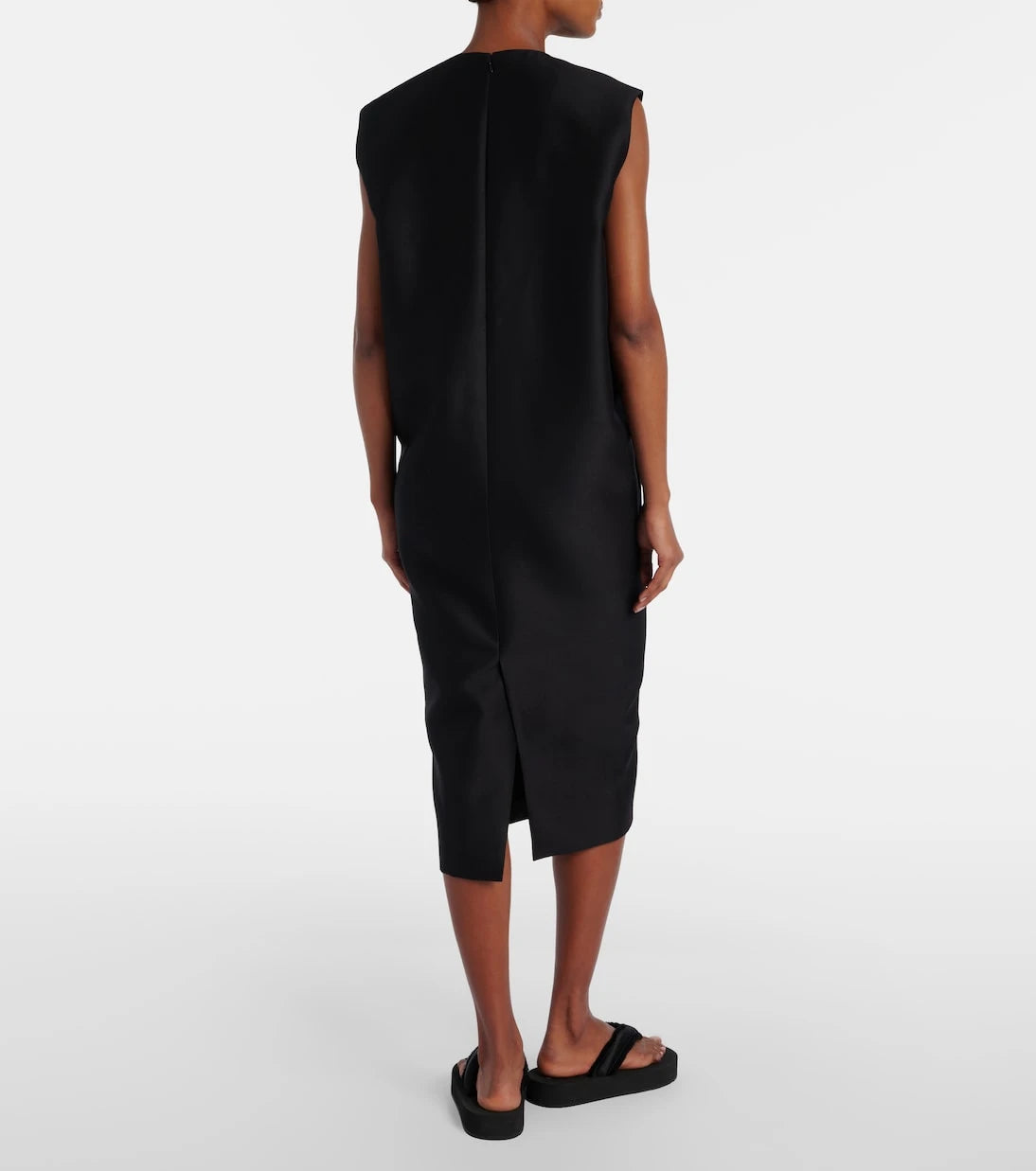 Balenciaga - Cutout crêpe satin midi dress
