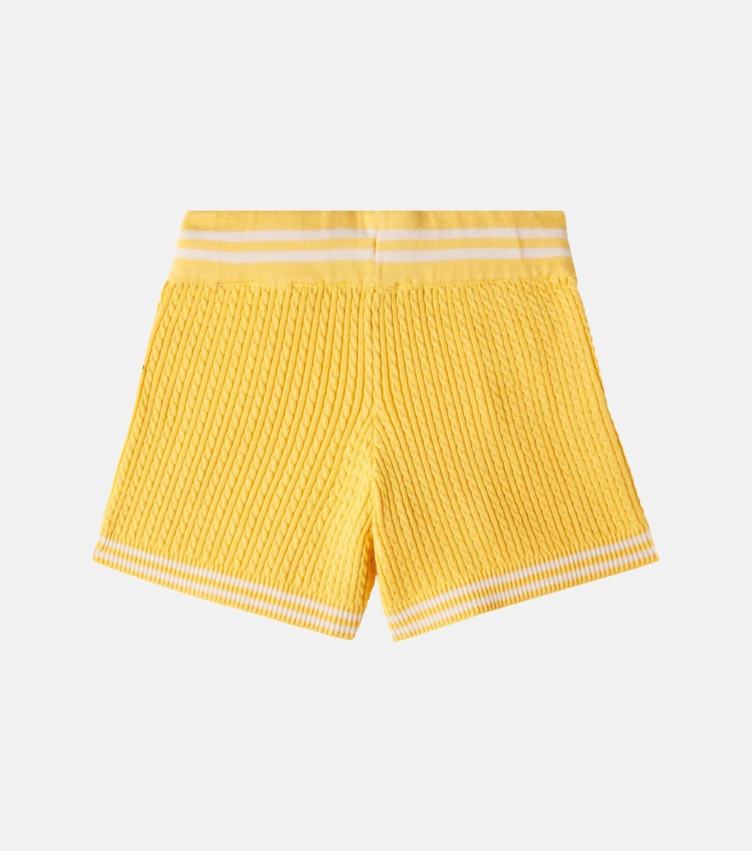 Mini Rodini - Cable-knit cotton shorts