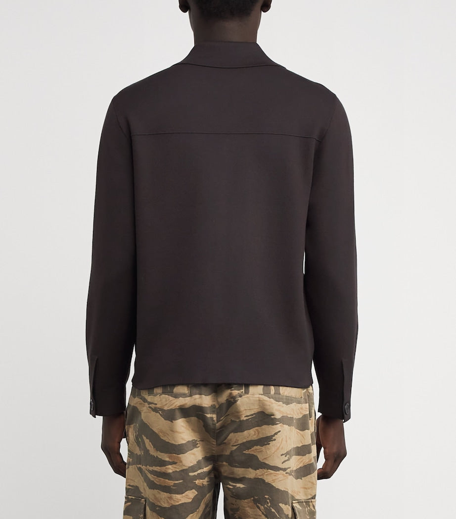 Brown Milano Knit Overshirt