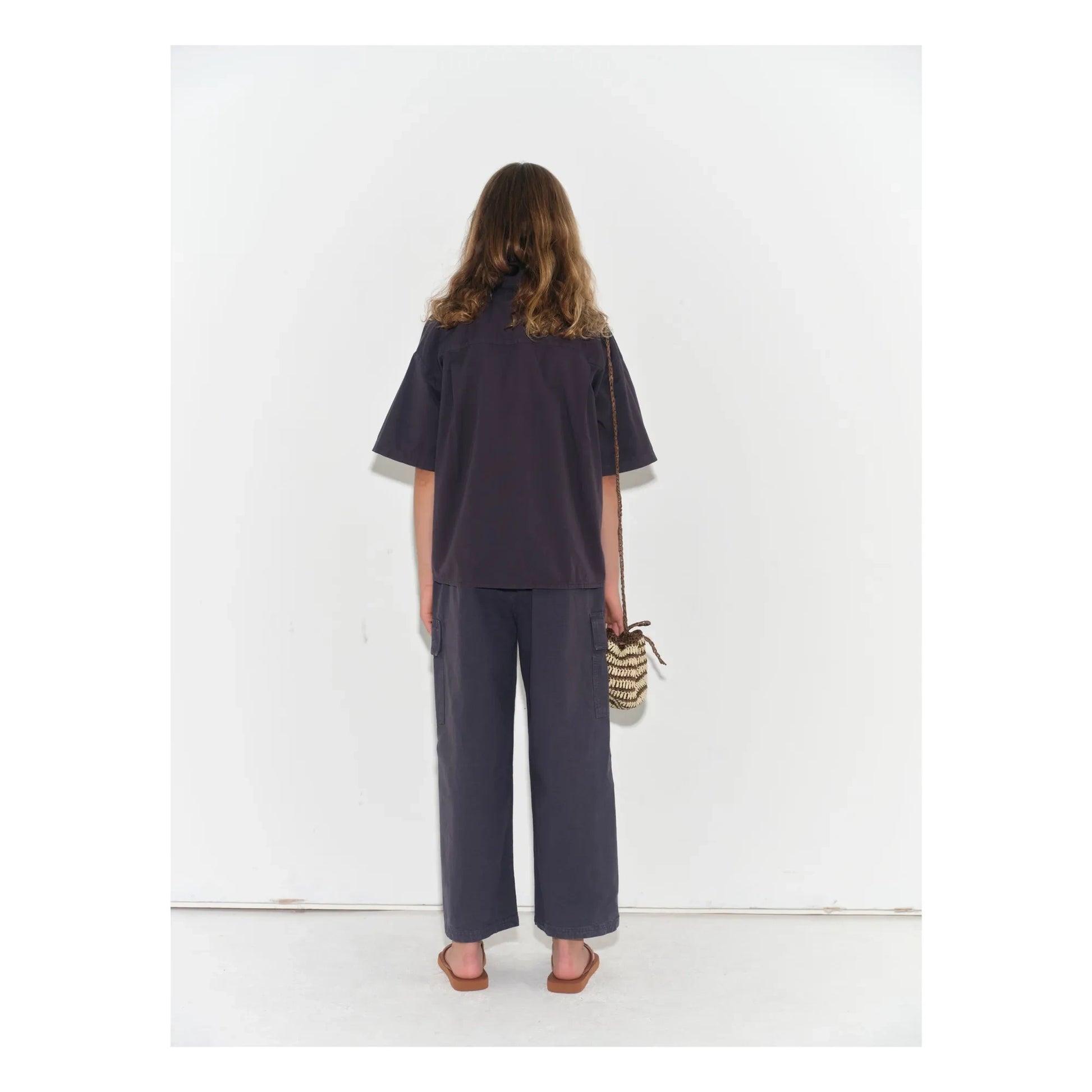 Main Story - Large organic cotton shirt | Charcoal grey