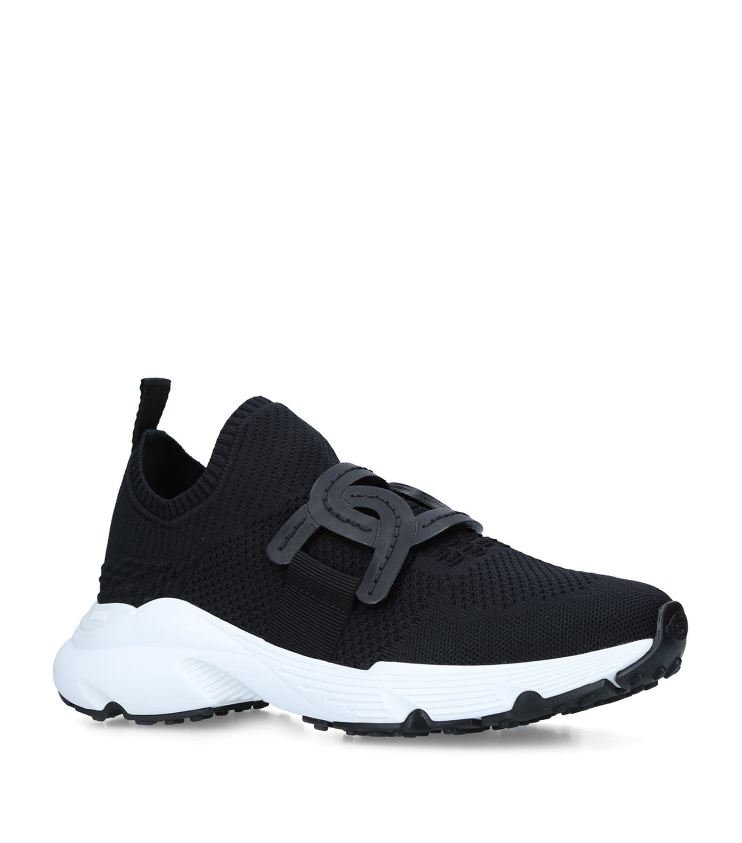 Tod's Black Sport Run 54c Calzino Sneaker