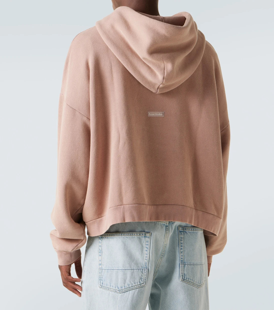 Acne Studios - سترة بغطاء رأس قطنية بشعار