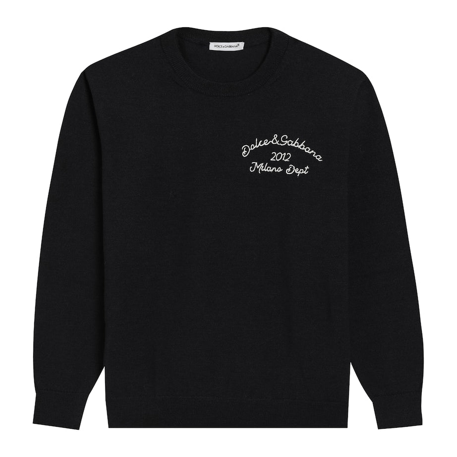 Dolce & Gabbana Kids Virgin Wool Logo Sweater (8-12 Years)
