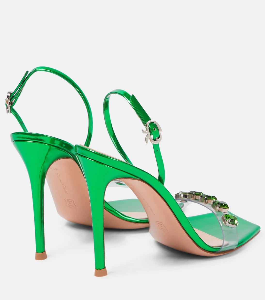 Gianvito Rossi - Ribbon Candy 105 leather sandals