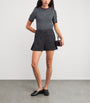 Sandro Paris Black Wool Short-Sleeve Sweater