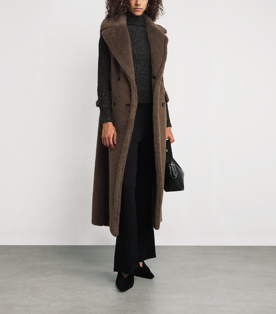 Beige Wool-Blend Rollneck Sweater