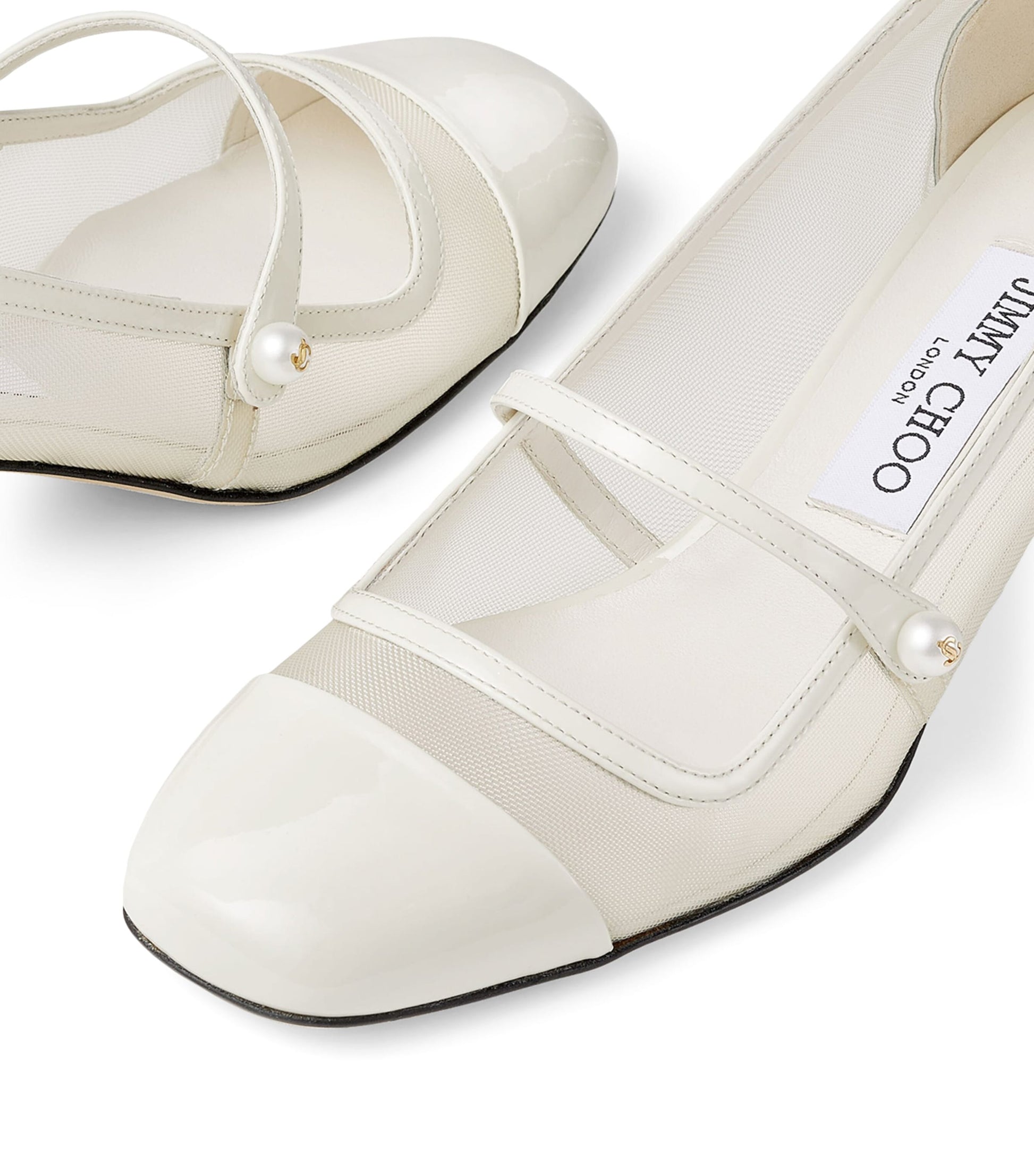 Jimmy Choo Elisa 45 Leather Mary Jane Heeled Pumps