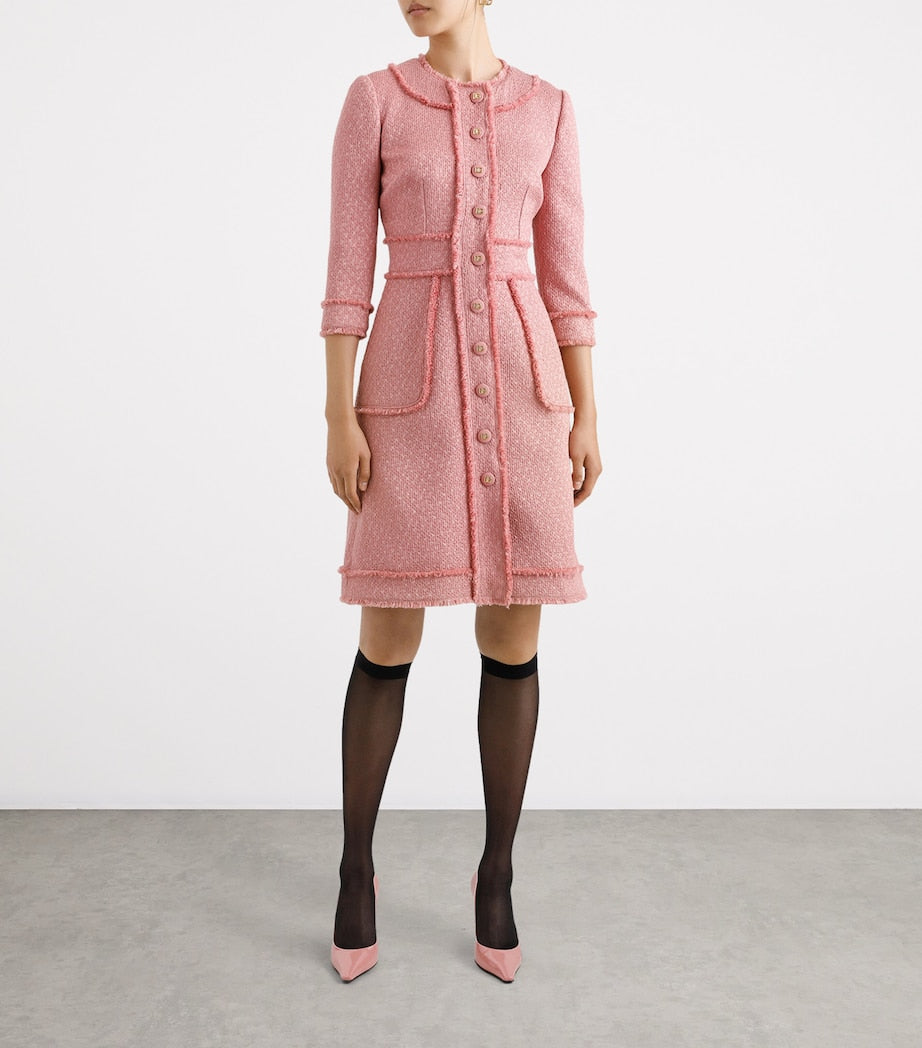 Wool-Blend Tweed Mini Dress