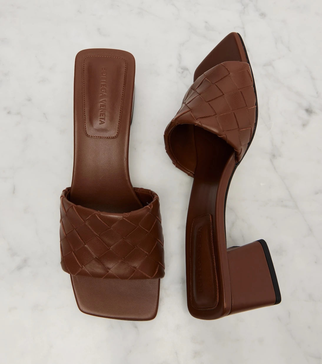 Bottega Veneta - Parco 45 Intrecciato leather mules