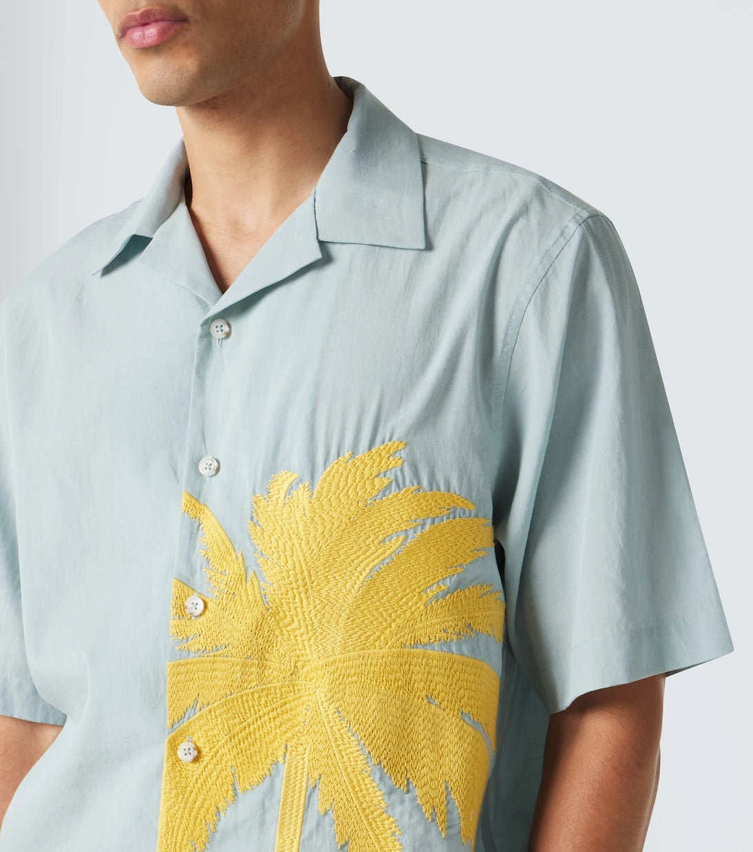 Commas - Embroidered bowling shirt