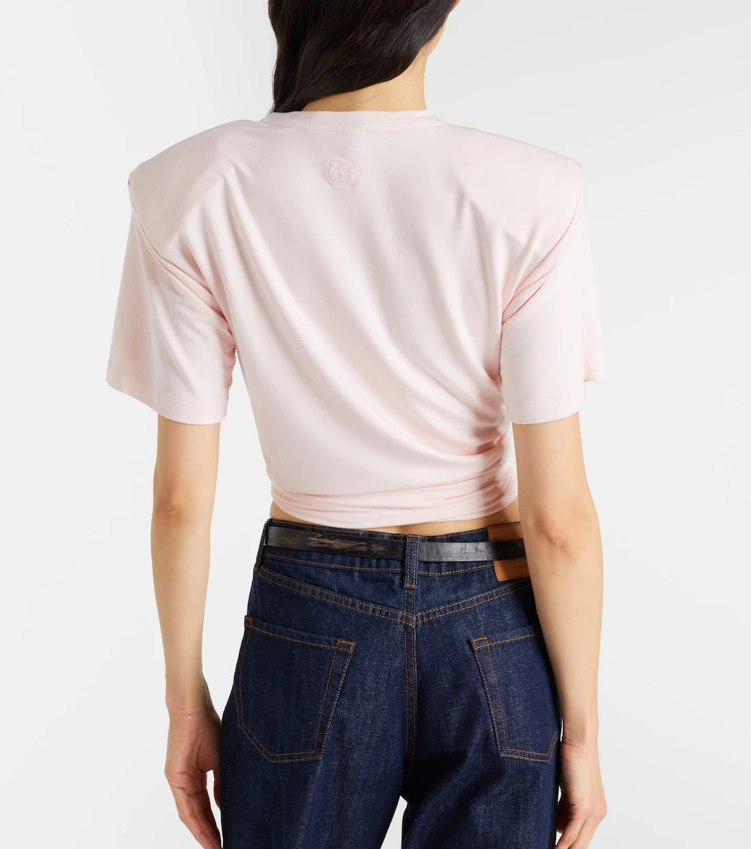 Magda Butrym - Cropped floral-appliqué T-shirt