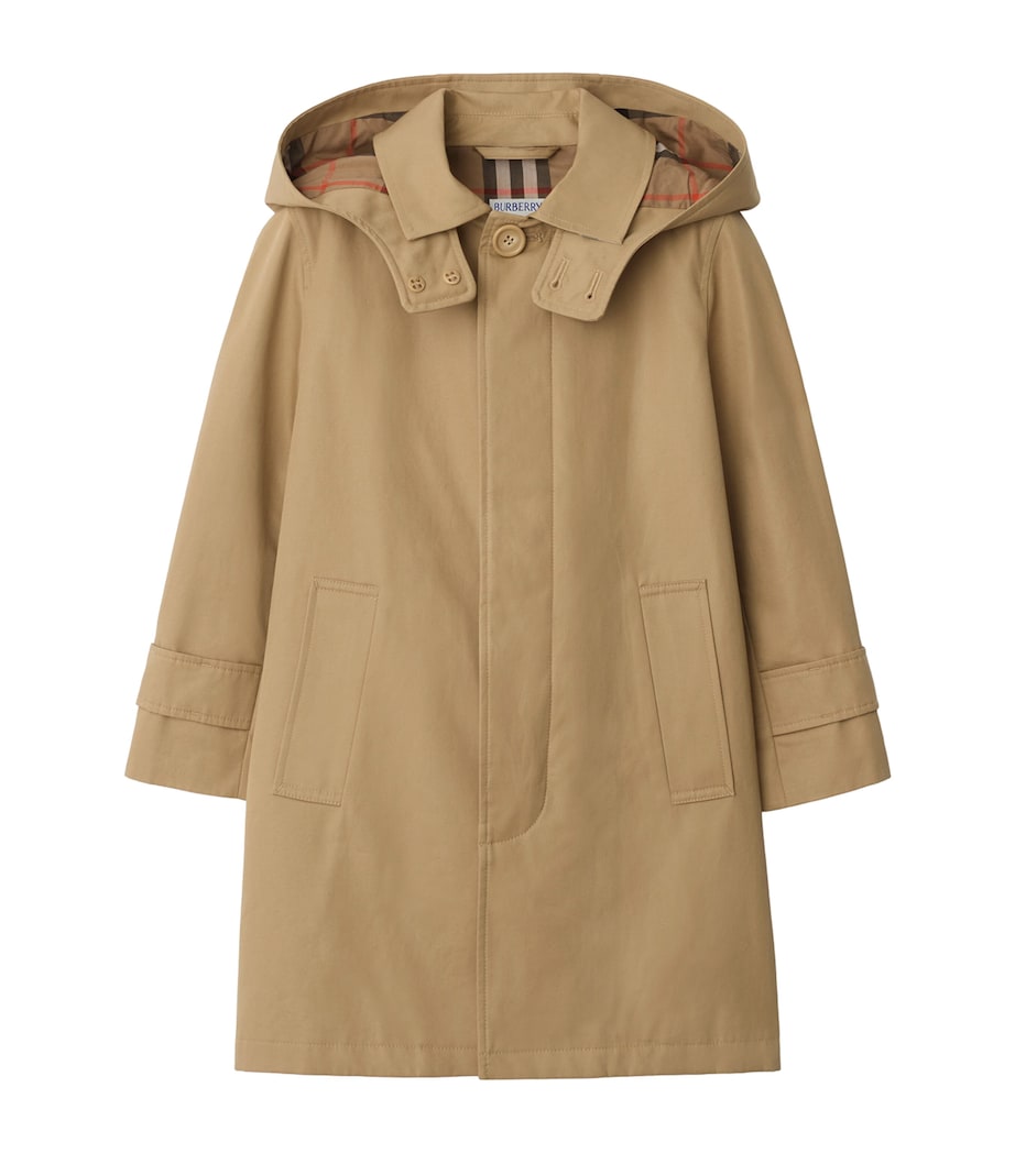 Burberry Kids Cotton Hooded Car Coat (3-12 Years)