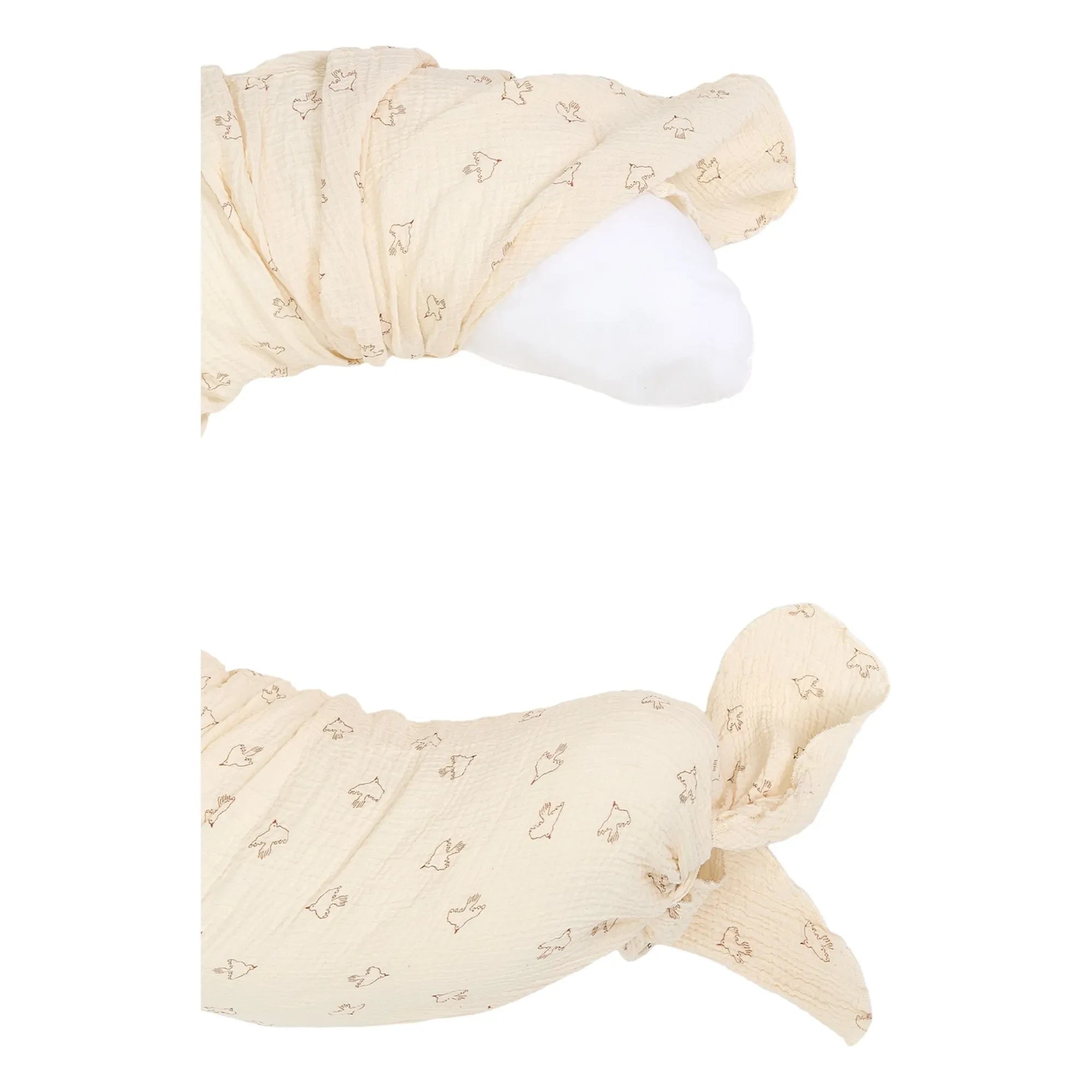 Nobodinoz - Brown Hoshi Birds maternity cushion | Beige