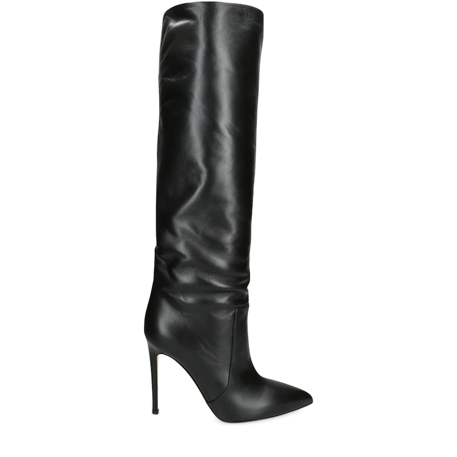 Paris Texas Black Leather Stiletto Knee-High Boots 105