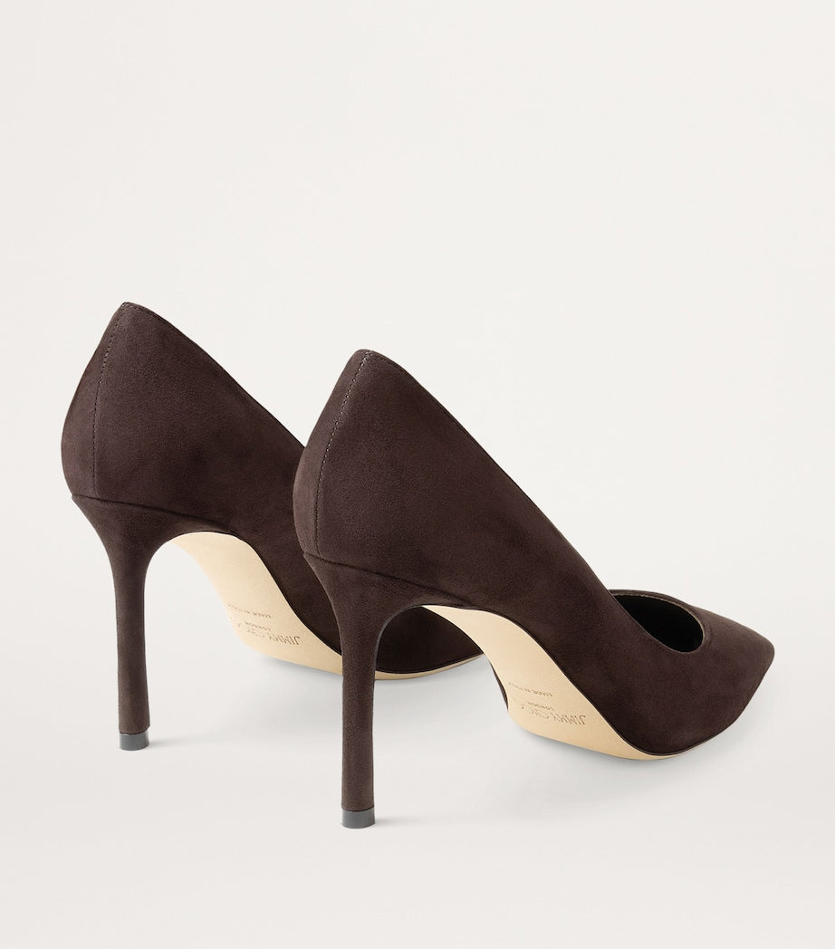 Brown Romy 85 Suede Pumps