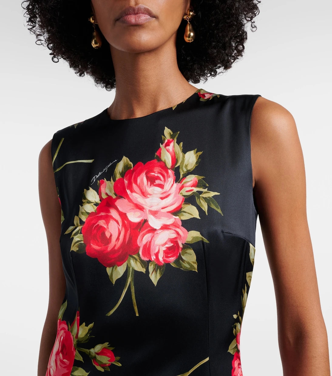 Dolce&Gabbana - Floral satin midi dress