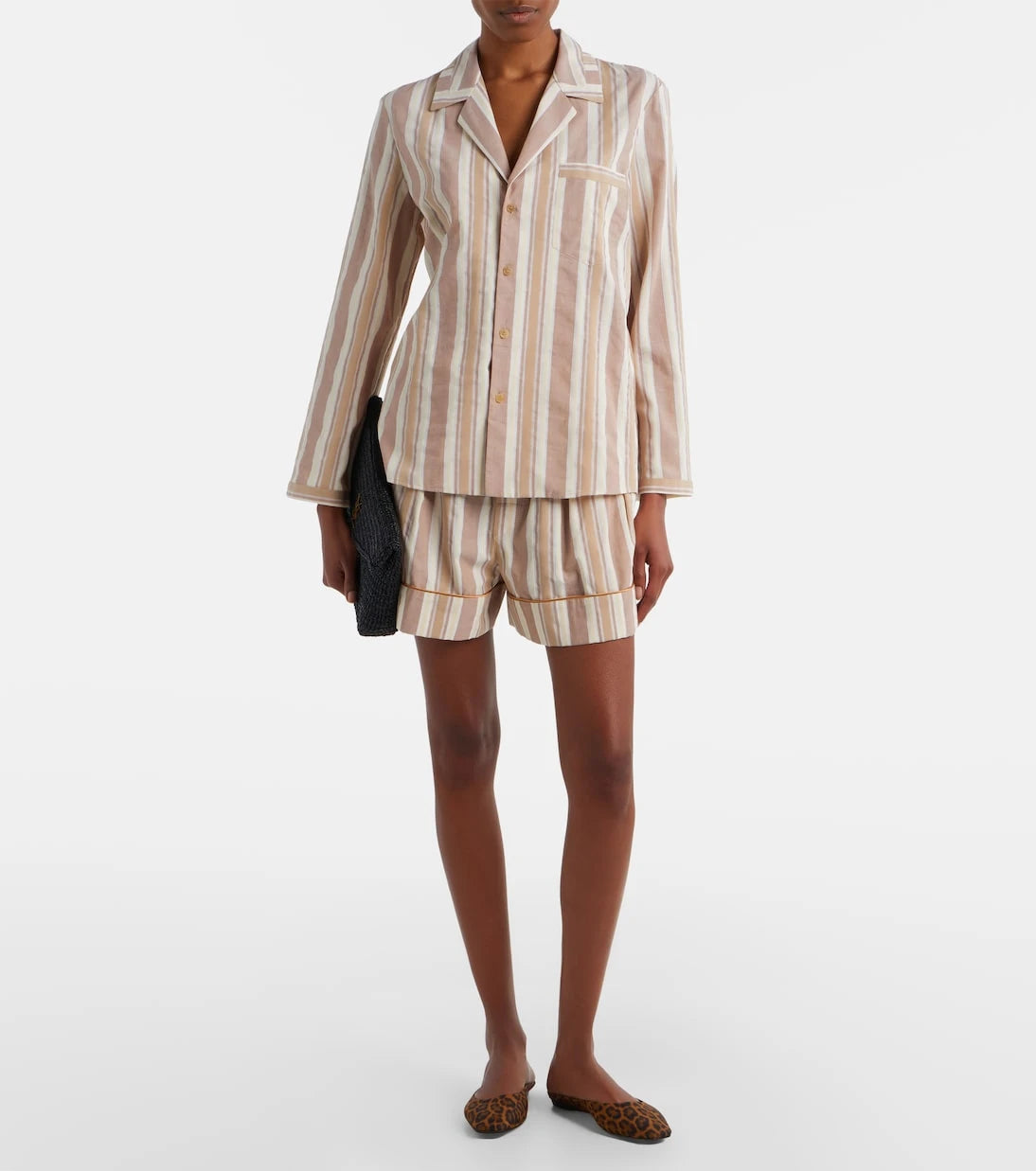 Saint Laurent - Striped cotton pajama shirt